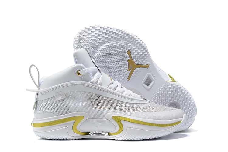 Air Jordan 36 White Gold Shoes